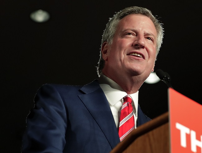 Demokratický starosta New Yorku Bill de Blasio.