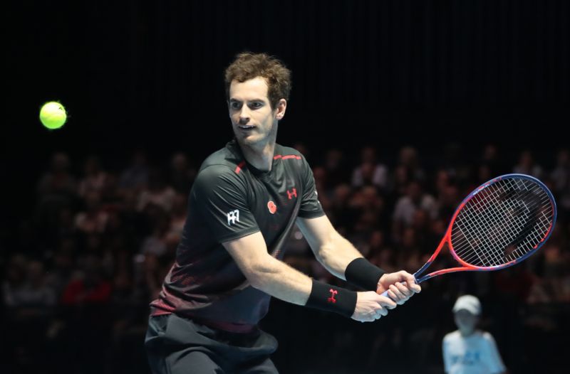 Andy Murray hrál po zranění poprvé od Wimbledonu.
