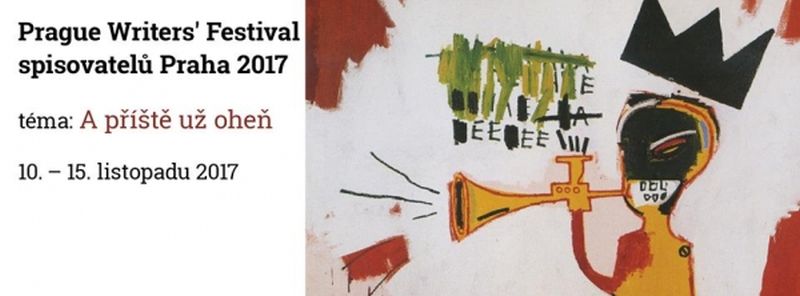 Vizuál Festivalu spisovatelů Praha.
