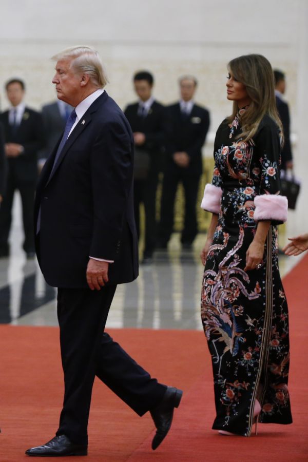 Prezident Donald Trump s manželkou Melanií v Číně.