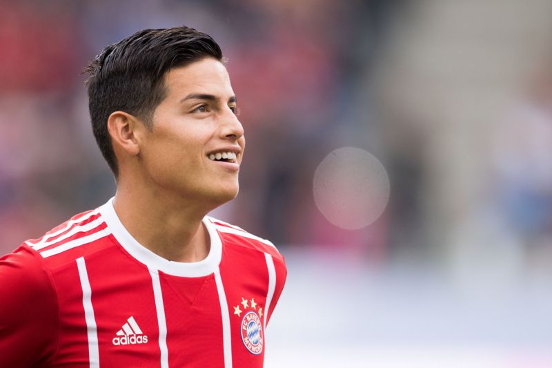 Fotbalista James Rodríguez v dresu Bayernu Mnichov.