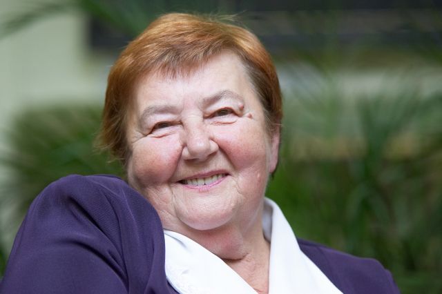 Básnířka Karla Erbová. 
