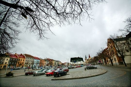 Masarykovo náměstí v Jihlavě, kde sídlí pobočka Muzea Vysočiny Jihlava.