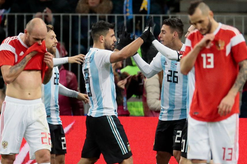Fotbalisté Argentiny vyhráli v Rusku.