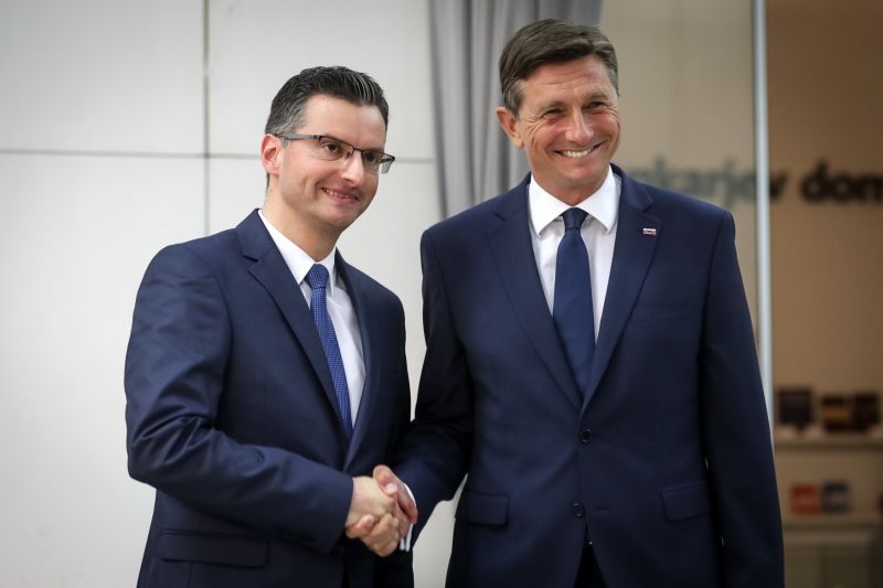 Marjan Šarec (vlevo) a Borut Pahor.