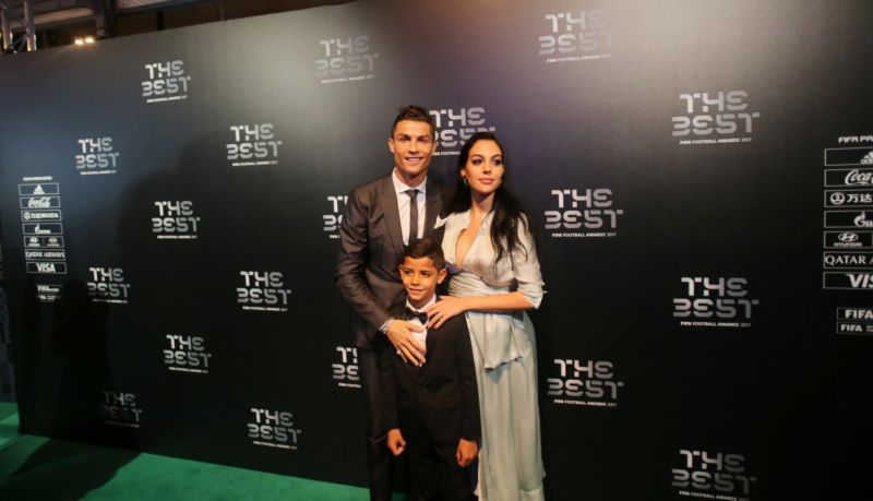 Cristiano Ronaldo jeho přítelkyně a syn.