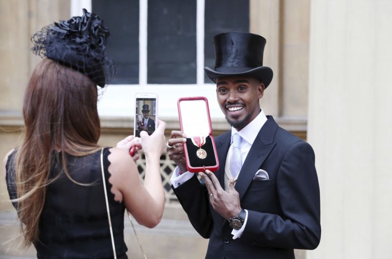 Britský atlet a šlechtic Mo Farah.