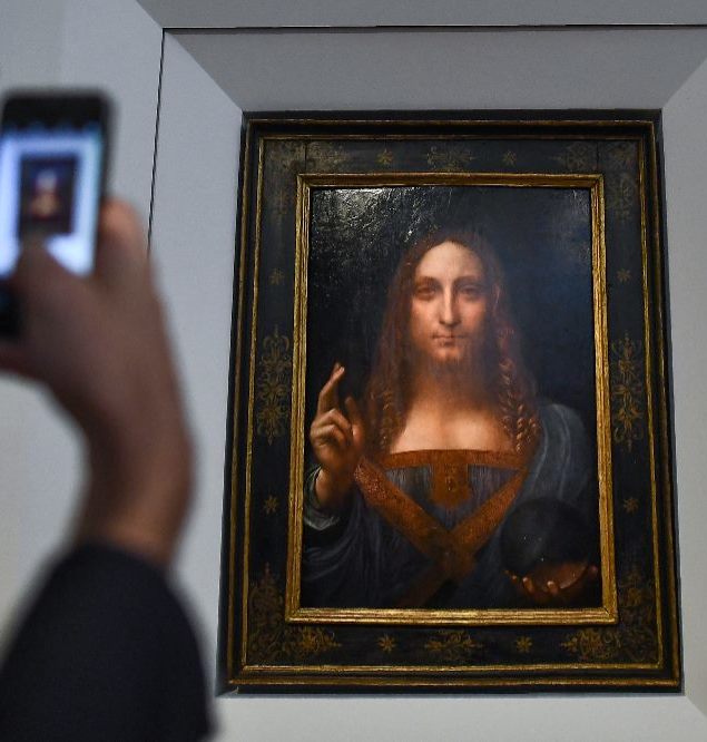 Dílo Salvator Mundi (Spasitel světa) zobrazující Ježíše Krista italského renesančního malíře Leonarda Da Vinciho.