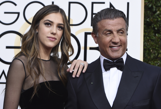 Herec Sylvester Stallone s jeho dcerou Sistene.