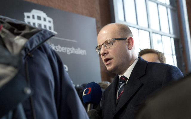 Bohuslav Sobotka na summitu v Göteborgu.