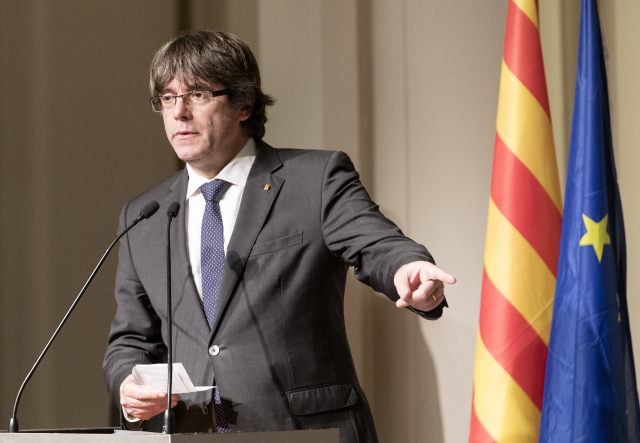 Katalánský expremiér Carles Puigdemont.