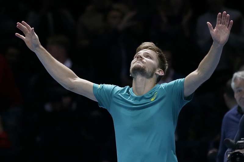 Tenista David Goffin vyřadil v semifinále Turnaje mistrů Rogera Federera.