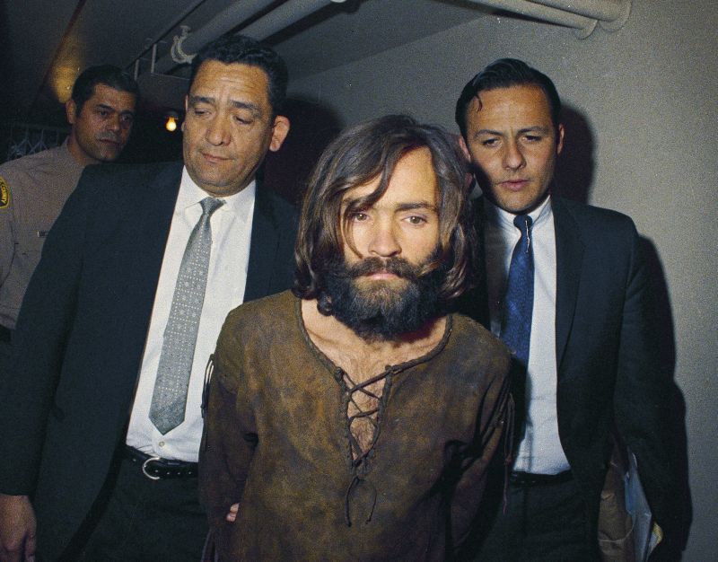 Charles Manson v době procesu.
