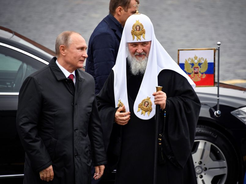 Moskevský patriarcha Kirill a ruský prezident Vladimír Putin.