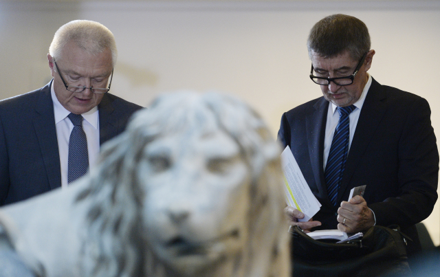 Zleva: Jaroslav Faltýnek a Andrej Babiš.