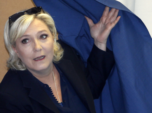 Předsedkyně Národní fronty Marine Le Penová.