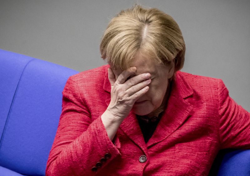 Angela Merkelová poté, co jednání o koalici ztroskotala.