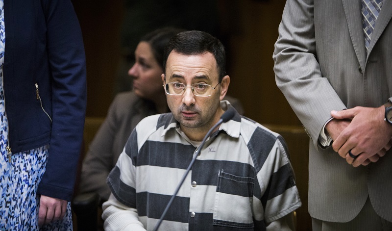 Bývalý lékař gymnastické reprezentace Spojených států amerických Larry Nassar u soudu. 