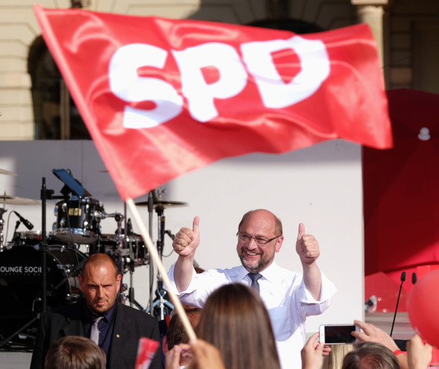 Šéf SPD Martin Schulz.