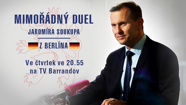 Sledujte mimořádné vydání Duelu Jaromíra Soukupa z Berlína.