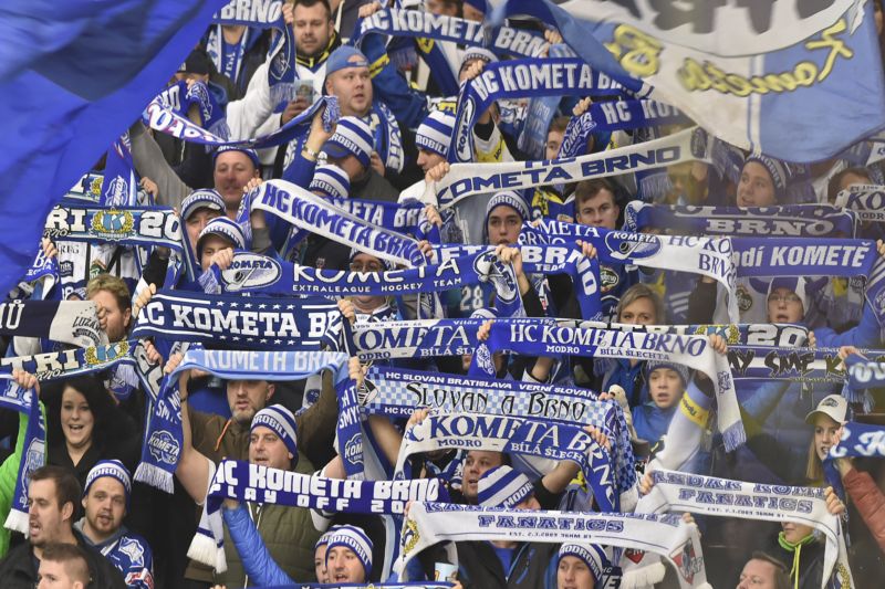 Fanoušci brněnské Komety.
