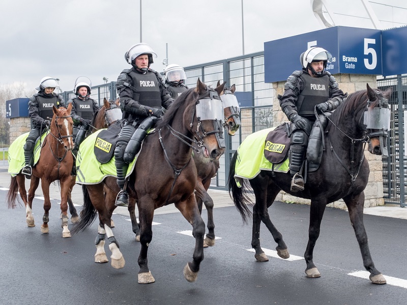 Polská jízdní policie.