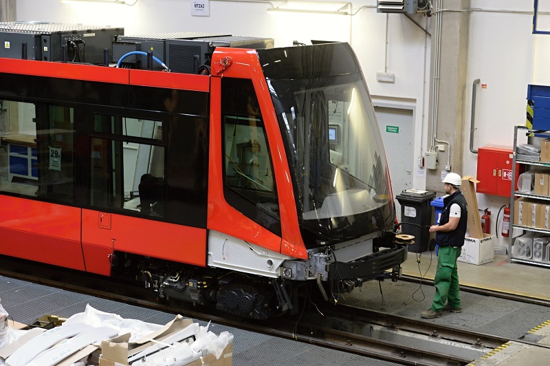 Škoda Transportation, výroba tramvaje.