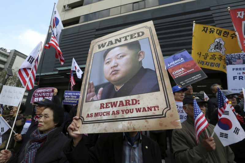 Protest Jihokorejců proti KLDR.