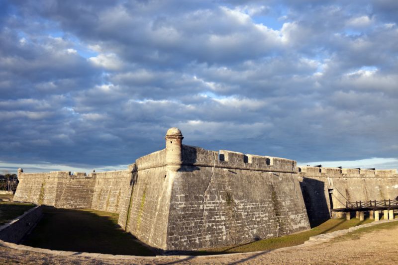Floridská pevnost Castillo de San Marcos.