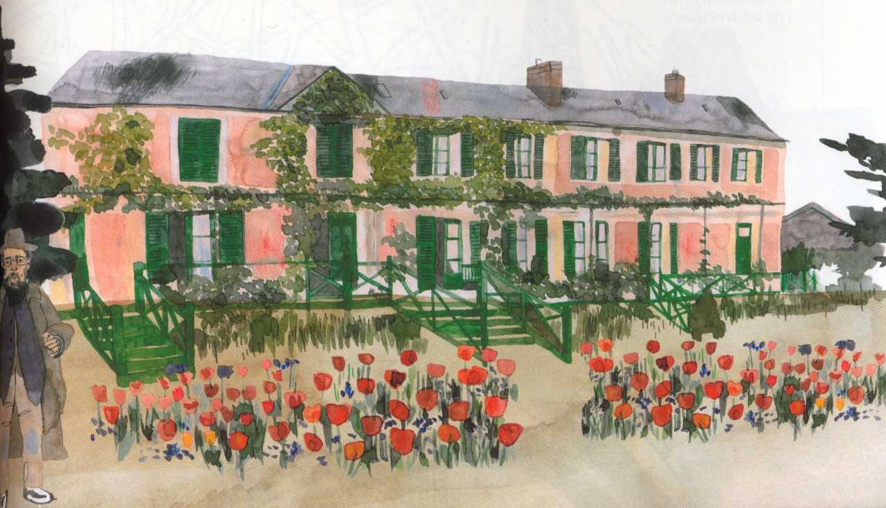 Z ilustrací Kate Evansové ke knize Michaela Birda Van Goghova hvězdná noc.