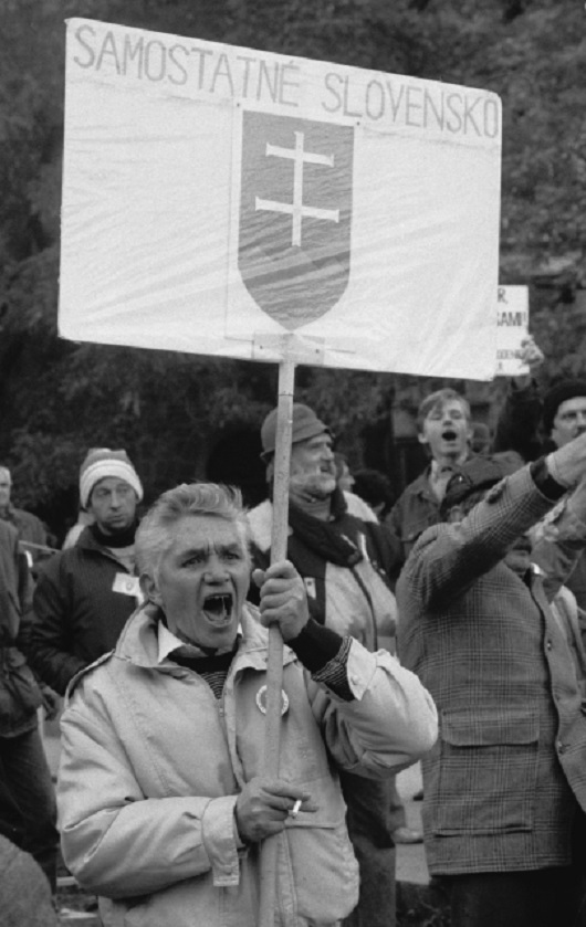 Demonstrace za rozdělení Československa, 1992. 