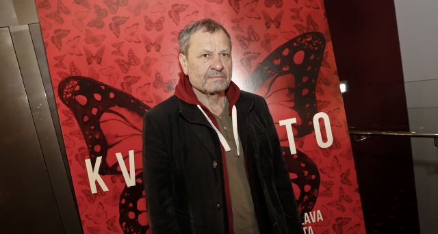 Miroslav Krobot na premiéře svého filmu Kvarteto. 
