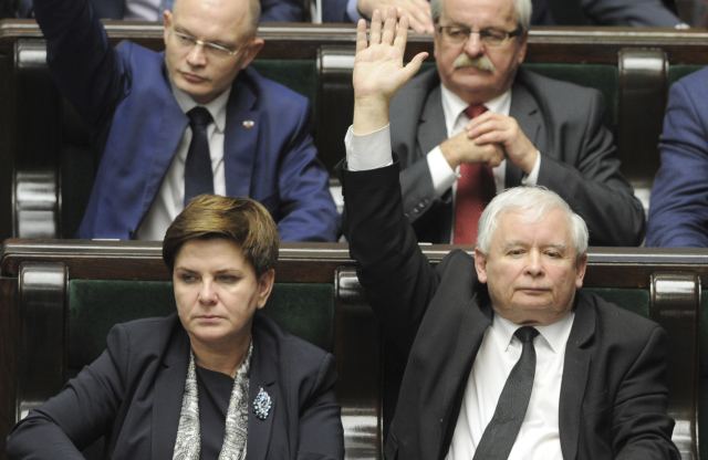 Šéf polské vládní strany PiS Jaroslaw Kaczyński.