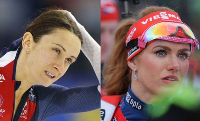 Zleva Martina Sáblíková a Gabriela Koukalová.