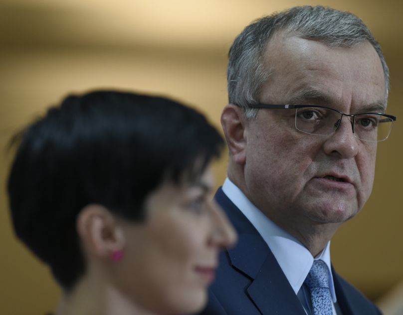 Představitelé TOP 09 Miroslav Kalousek a Markéta Adamová Pekarová.