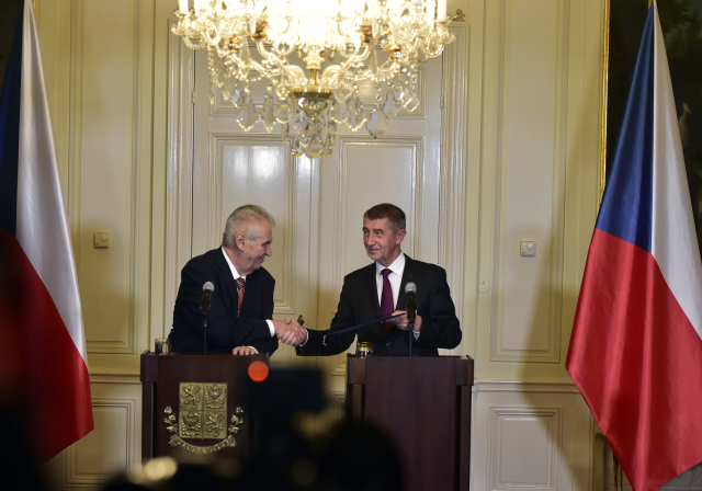 Prezident Miloš Zeman (vlevo) a Andrej Babiš.