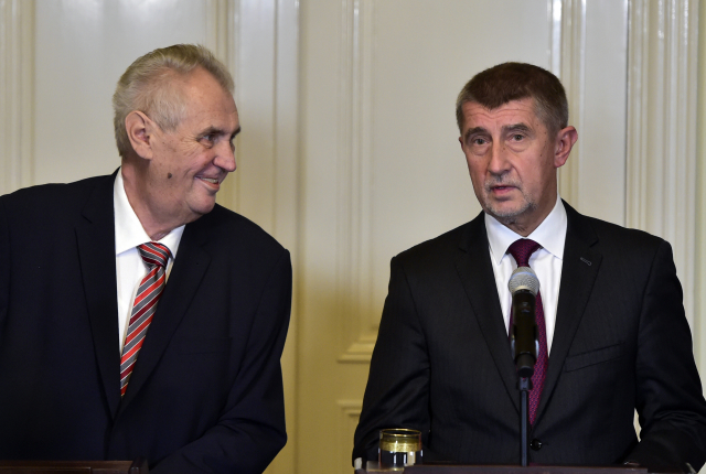 Prezident Miloš Zeman a Andrej Babiš.