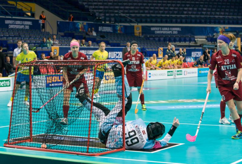 Švédské florbalistky deklasovaly Lotyšsko 21:0.