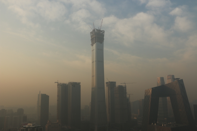 Smog v Pekingu.