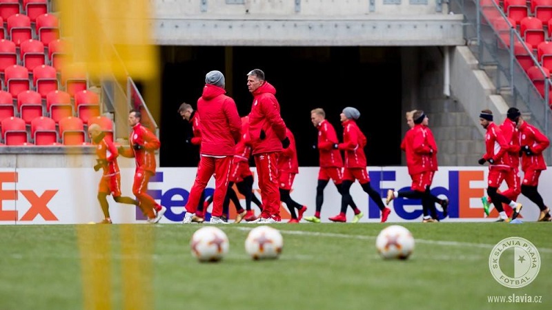 Trénink Slavie (ilustrační foto). Trénink Slavie (ilustrační foto).