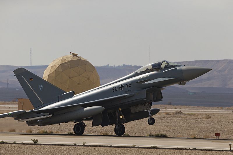 Bojový letoun Eurofighter Typhoon.