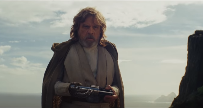 Mark Hamill jako Luke Skywalker.