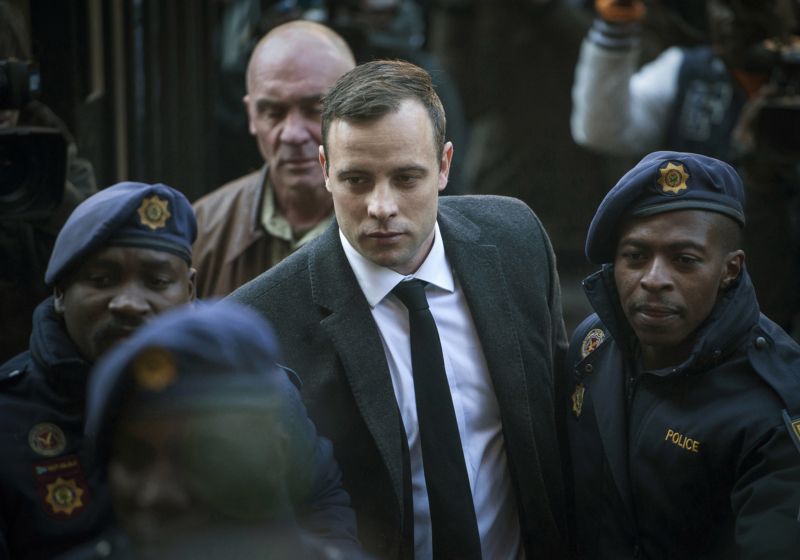 Odsouzený handicapovaný atlet Oscar Pistorius. Odsouzený handicapovaný atlet Oscar Pistorius.