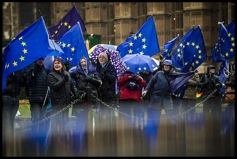 Britští odpůrci brexitu.
