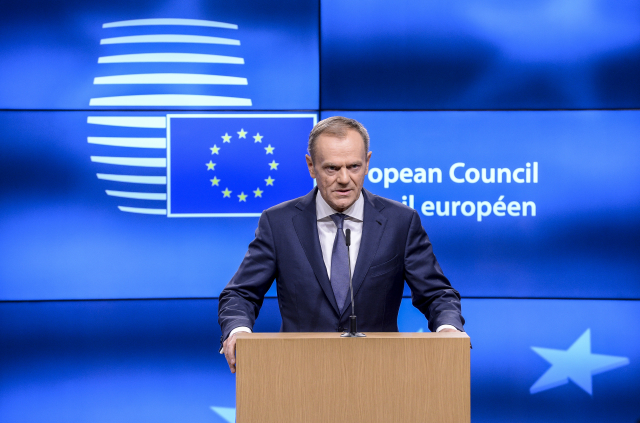 Šéf Evropské rady Donald Tusk.