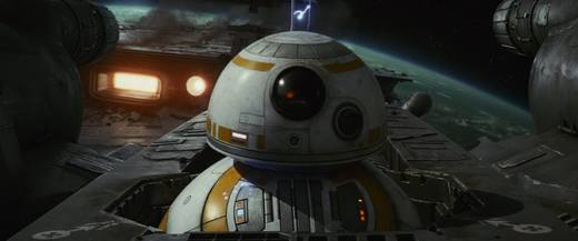 Droid BB-8 ve Star Wars: Poslední z Jediů.
