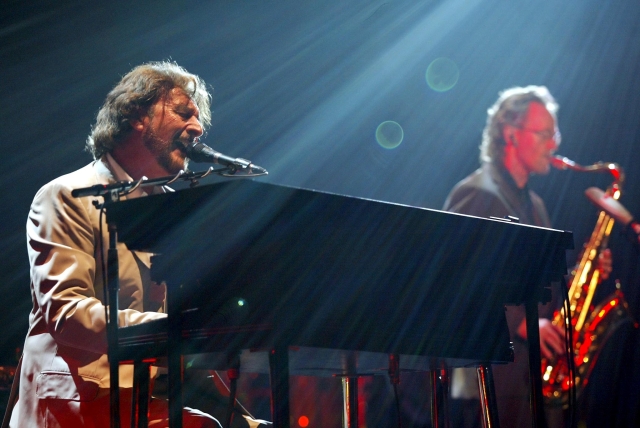 Rick Davies (vlevo) a John Halliwell, členové britské rockové skupiny Supertramp. Rick Davies (vlevo) a John Halliwell, členové britské rockové skupiny Supertramp.