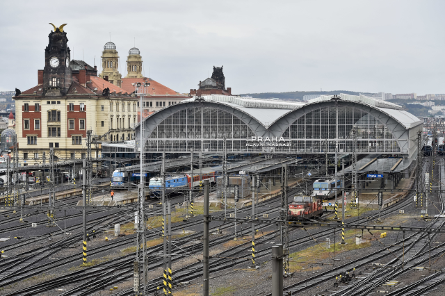 Hlavní vlakové nádraží Praha.