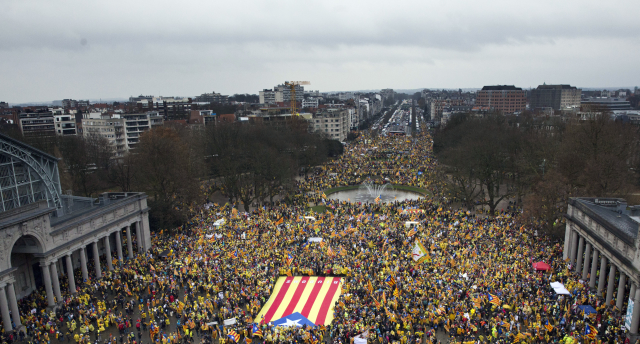 Bruselská demonstrace za nezávislost.