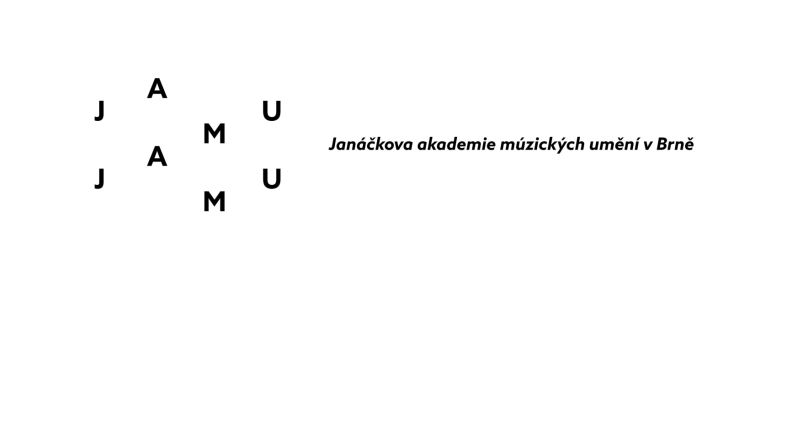 Nové logo Janáčkovy akademie múzických umění (JAMU).